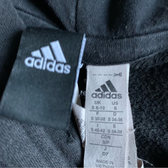 BLACK ADIDAS ZIP UP HOODIE SIZE S WOMENS - Picture 3 of 5
